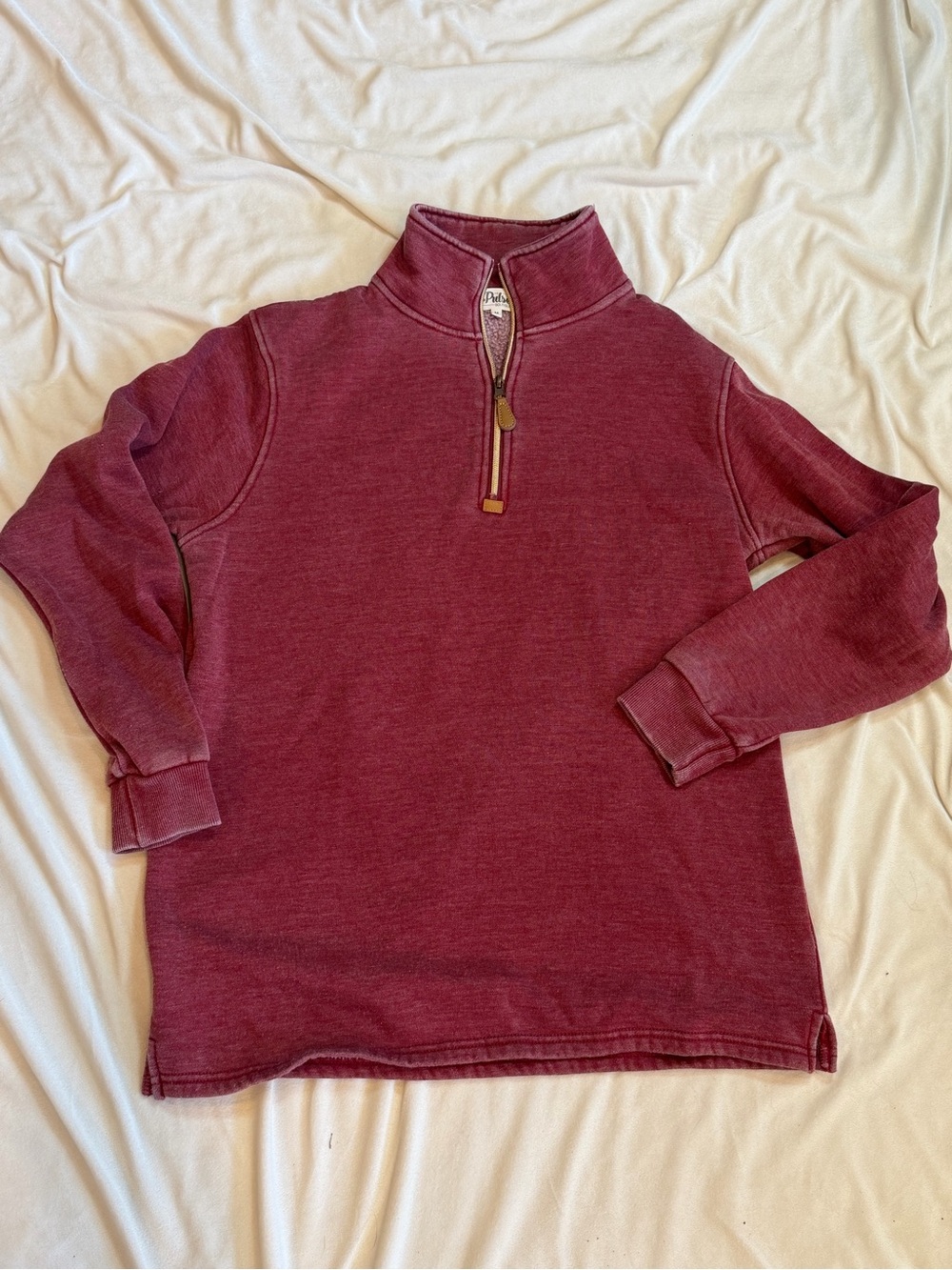 Pulse Women's Half-Zip Sweatshirt in Burgundy